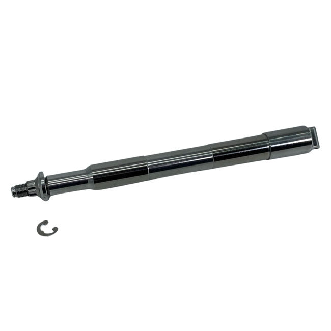Bare Knuckle Performance, stainless axle kit. Front wheel — 08-17 Dyna. Mid Glide forks; with 25mm front axle