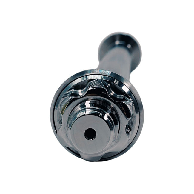Bare Knuckle Performance, stainless axle kit. Rear wheel — Wide frame Softail models: 18-20 FLFB 107; 2025 FLFB 117; 18-24 FLFBS 114; 18-19 FXBR 107; 18-22 FXBRS 114; 23-25 FXBR 117