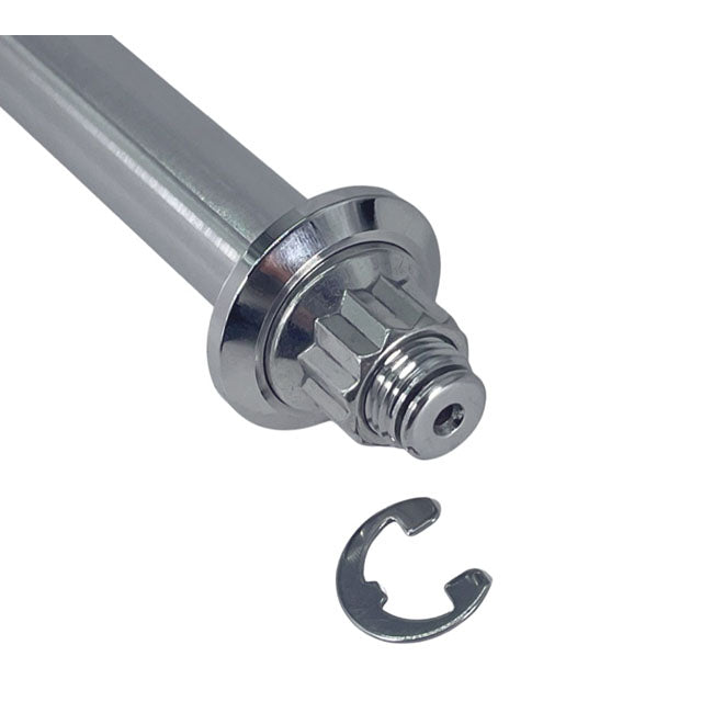 Bare Knuckle Performance, stainless axle kit. Rear wheel — 82-94 & 2000 FXR; 80-99 FLT/Touring (NU)