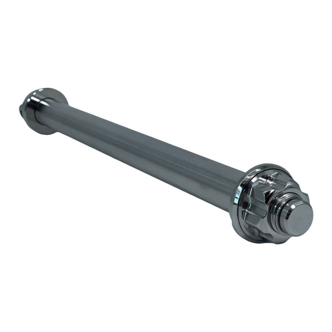 Bare Knuckle Performance, stainless axle kit. Rear wheel — 06-07 Dyna with 1" (25.4mm) rear wheel axle (NU)