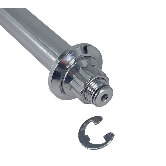 Bare Knuckle Performance, stainless axle kit. Rear wheel — 73-84 4-speed FX; 73-82 4-speed FL (NU)