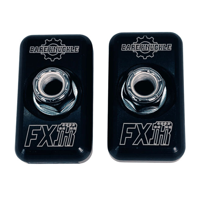 Bare Knuckle Performance, axle adjuster plate kit. FXR logo