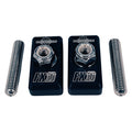 Bare Knuckle Performance, Axle adjuster plate kit. US flag — 91-05 Dyna (NU)
