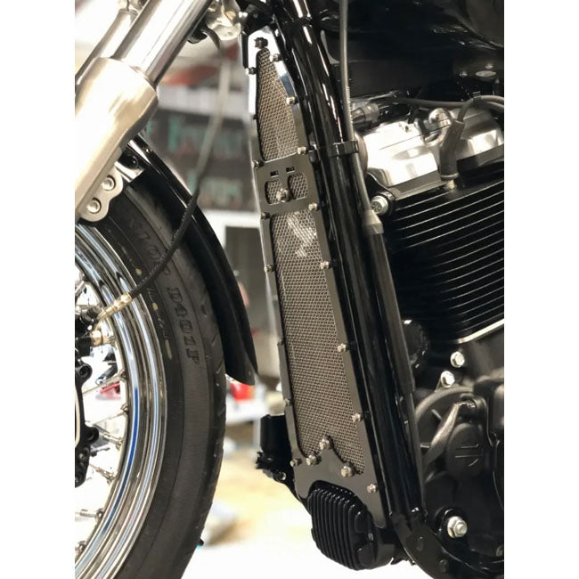 Bare Knuckle Performance, M8 Softail oil cooler cover guard