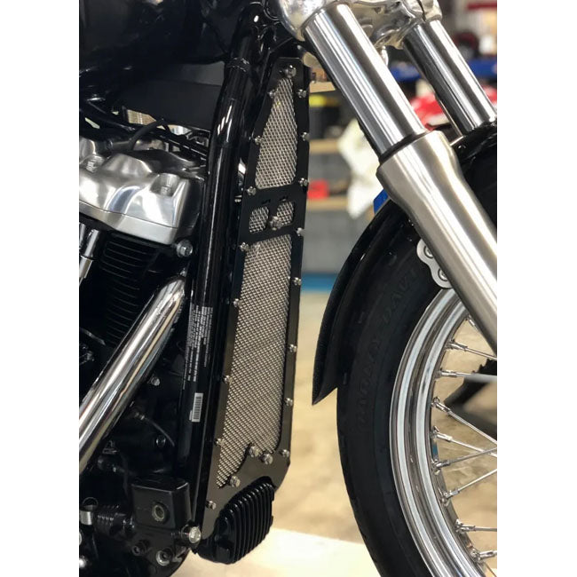 Bare Knuckle Performance, M8 Softail oil cooler cover guard