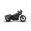 Zard, ''Overlapped'' 2-2 slip-on mufflers. Matte black — 18-24 Softail (excl. Breakout; Fat Boy) (NU)