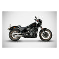 Zard, ''Overlapped'' 2-2 slip-on mufflers. Plain — 18-24 Softail (excl. Breakout; Fat Boy) (NU)