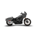 Zard, ''Overlapped'' 2-2 slip-on mufflers. Polished — 18-24 Softail (excl. Breakout; Fat Boy) (NU)