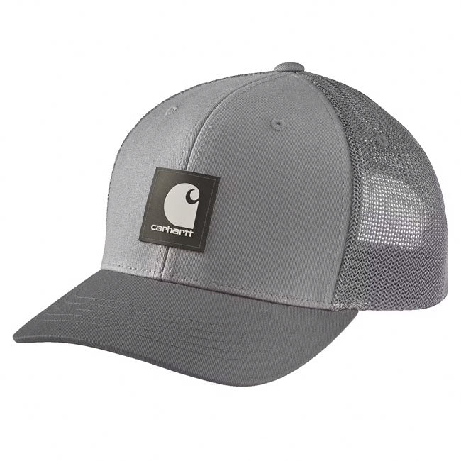 Carhartt Twill Mesh-Back Logo Patch cap asphalt