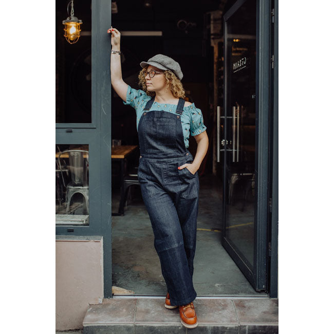 Queen Kerosin bib overall blue