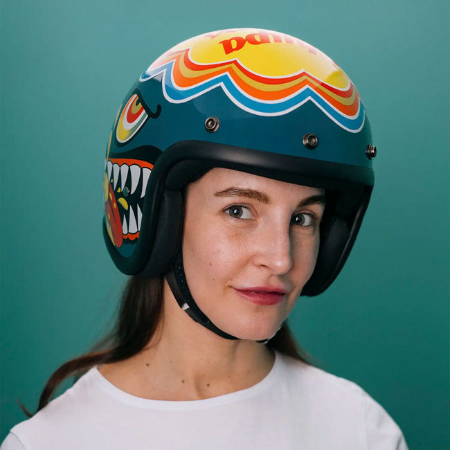 *10 WORKING DAYS EXTRA TRANSIT TIME* DMD Retro helmet Lollipop