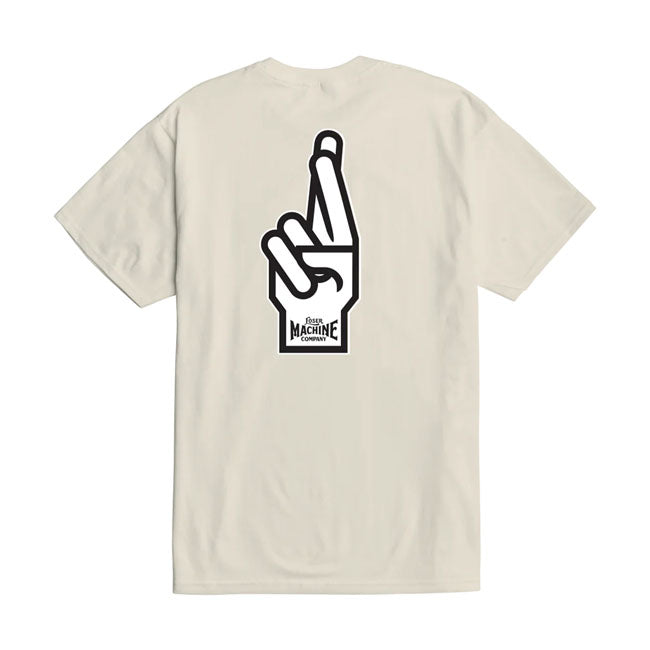 Loser Machine Good luck fingers t-shirt cream