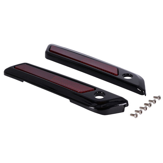 Saddlebag latch cover set. Black