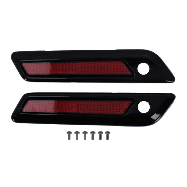 Saddlebag latch cover set. Black