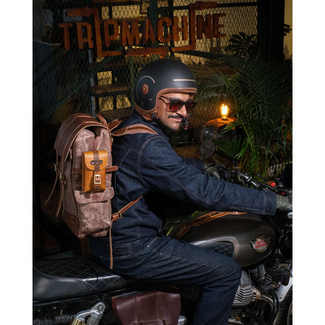 Trip Machine, Moto Exclusive Utility Pouch. Vintage Tan