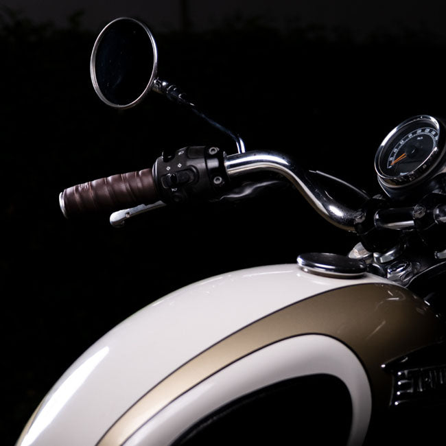 Trip Machine, leather handlebar grip wraps. Dark Brown Caffe