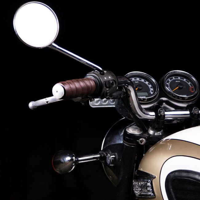Trip Machine, leather handlebar grip wraps. Dark Brown Caffe