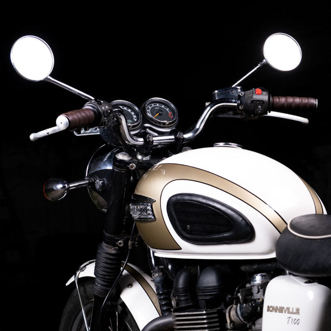 Trip Machine, leather handlebar grip wraps. Dark Brown Caffe