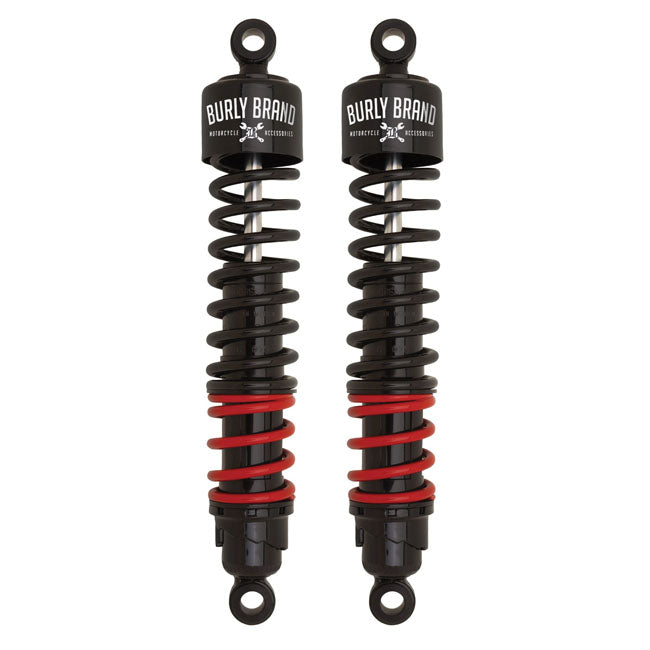 Burly Brand, stiletto shocks, 12.5". Black