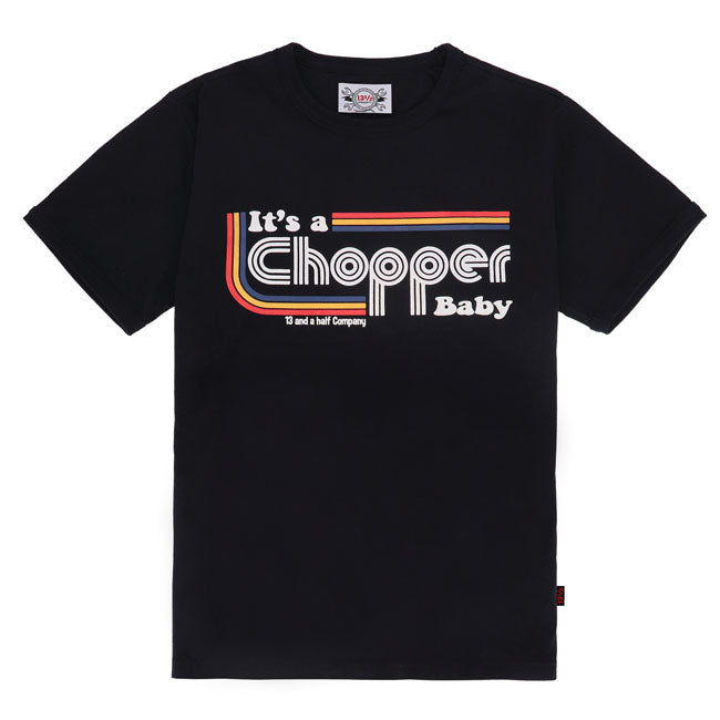 13 1/2 It''s a chopper baby t-shirt black