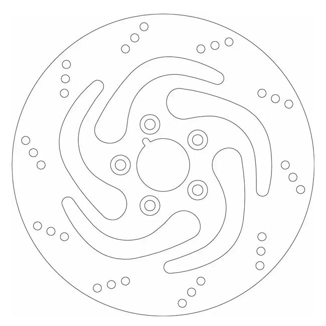 SBS, ''OEM style Swept Rigid'' brake rotor 292mm. Rear