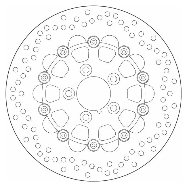 SBS, ''10-Spoke A Floater'' brake rotor 292mm. Rear