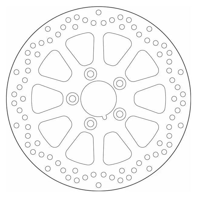 SBS, ''10-Spoke Rigid'' brake rotor 292mm. Rear