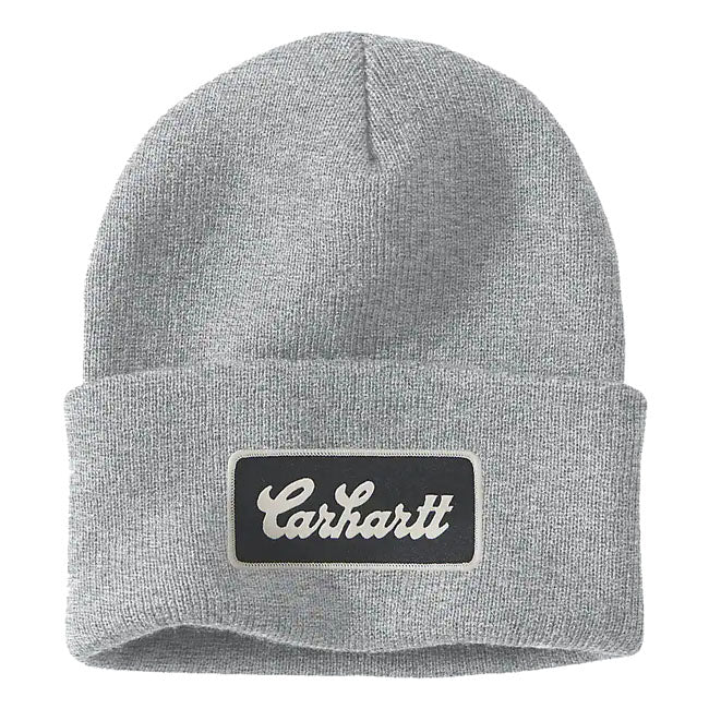 Carhartt Script Patch beanie heather grey