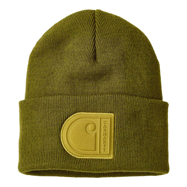 Carhartt Patch beanie dark bronzed green
