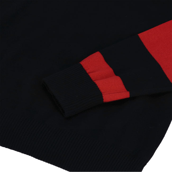 13 1/2 Outlaw half-zip sweater black/red