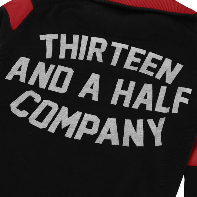 13 1/2 Outlaw half-zip sweater black/red