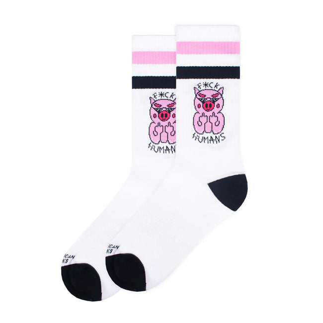 American Socks F*ck Humans Mid High socks