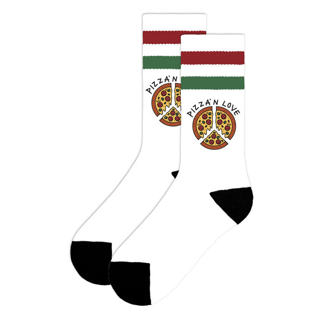 American Socks Pizza''n Love Mid High socks white