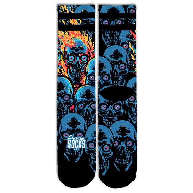 American Socks Knucklehead Mid High  socks blue