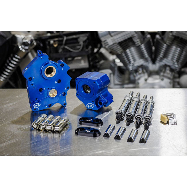 S&S M8 Cam Chest kit - Chain drive, no cam. Chrome