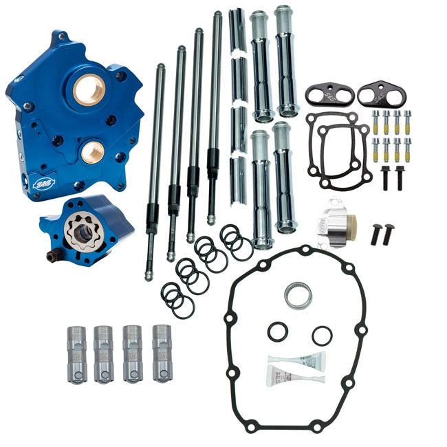 S&S M8 Cam Chest kit - Chain drive, no cam. Chrome