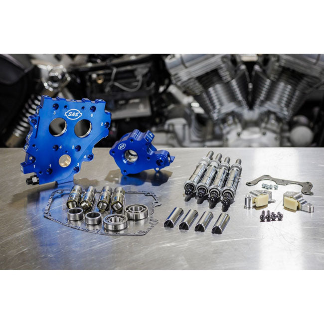 S&S, Twin Cam cam chest kit - chain drive, no cams. Black