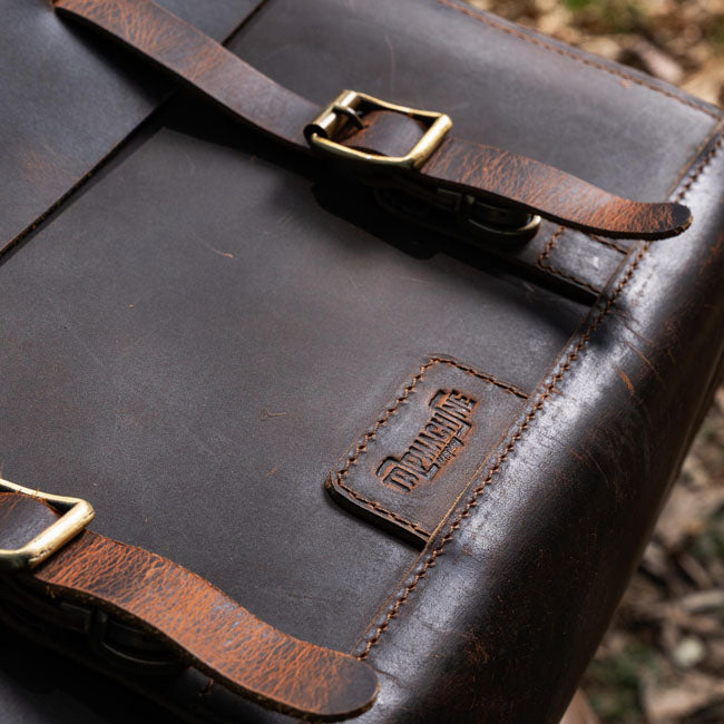 Trip Machine, Legacy Saddlebag set. Cognac
