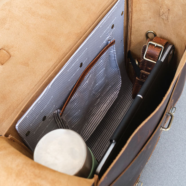 Trip Machine, Legacy Saddlebag set. Cognac