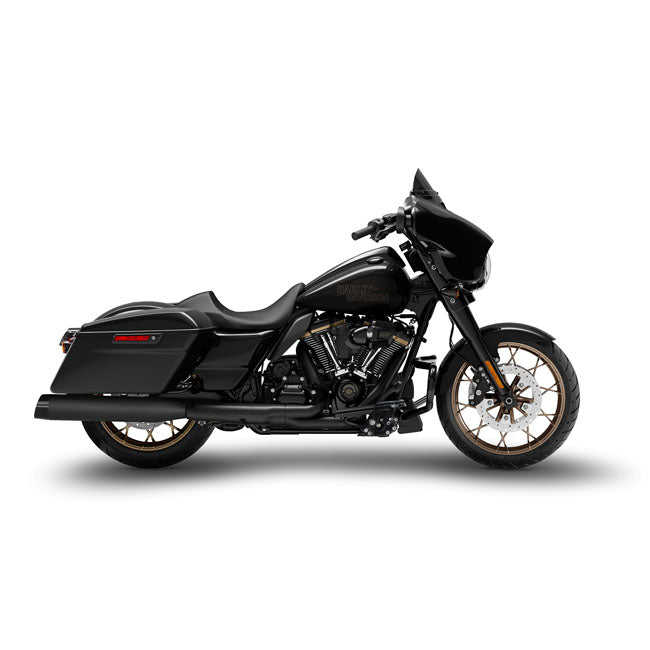 Zard, Racing Slip-Ons with Black Alu End Caps. Black — 17-20 Touring