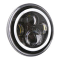 Bright, 7" LED headlamp. Chrome