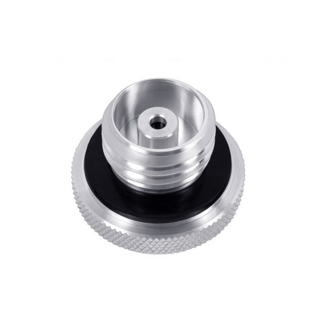Motone, vented gas cap. Clear aluminum