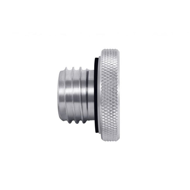 Motone, vented gas cap. Clear aluminum