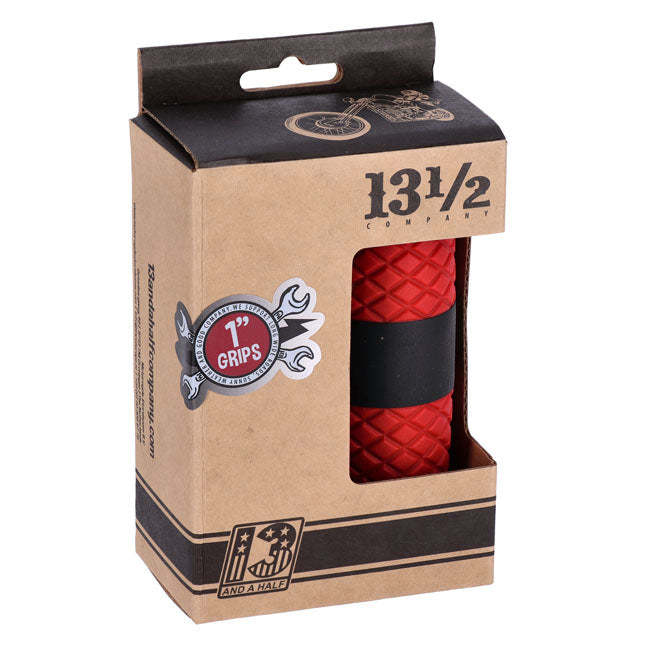 13 1/2 Outlaw grips black/red 1"