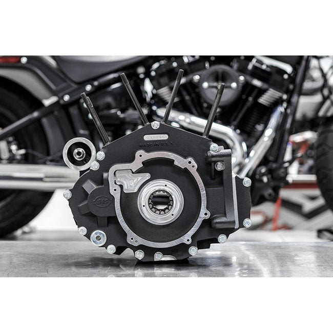 S&S, M8 Touring MK-Series crankcase assembly. Large bore