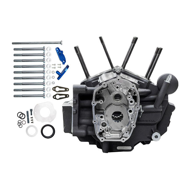 S&S, M8 Touring MK-Series crankcase assembly. Large bore