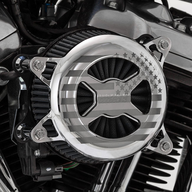 Vance & Hines, VO2 America air cleaner assembly. Chrome