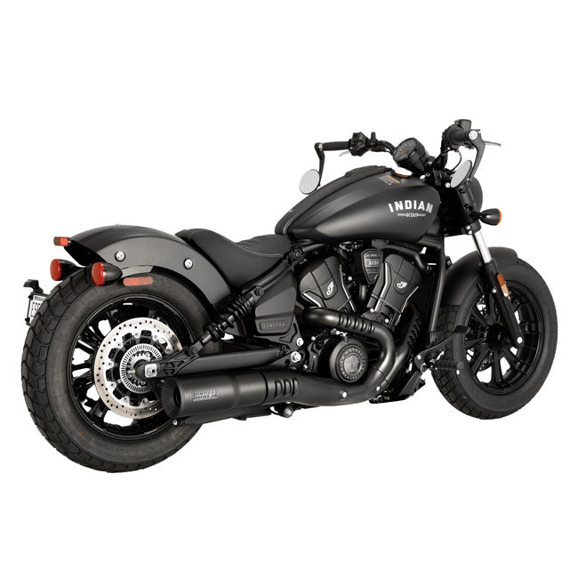 Vance & Hines, 2-1 Hi-Output Slip-On. Black — 25 Indian Scout; Bobber