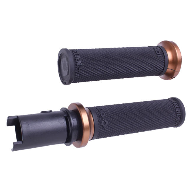 ODI, V-twin lock-on grips Ruffian-HD grips. Black/Bronze