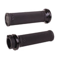 ODI, V-twin lock-on cable Ruffian-HD grips. Black/Black